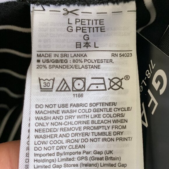 GAP GapFit Blackout Stripe 7/8 Leggings Large Petite - Picture 8 of 8